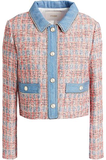 MAJE Venise Jacke aus Tweed aus einer Biobaumwollmischung mit Verzierung