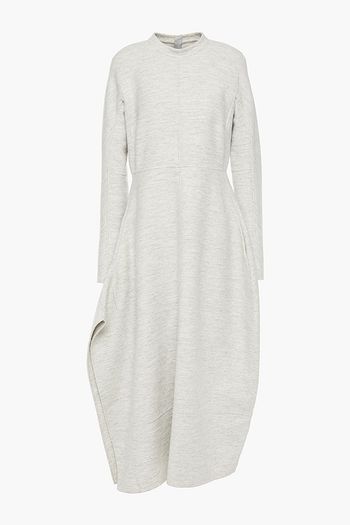 JIL SANDER Mélange wool midi dress