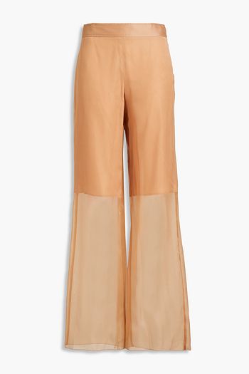 JIL SANDER Silk-organza wide-leg pants