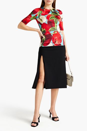 DOLCE & GABBANA Oberteil aus Stretch-Seide mit Print
