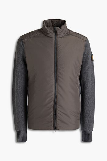 BELSTAFF Abbott shell-paneled logo-appliquéd cotton cardigan