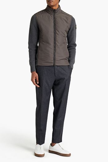 BELSTAFF Abbott shell-paneled logo-appliquéd cotton cardigan
