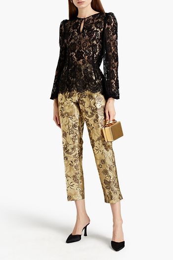 DOLCE & GABBANA Bluse aus schnurgebundener Spitze