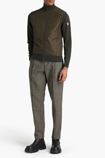 BELSTAFF New Kelby slim-fit quilted shell-paneled wool cardigan