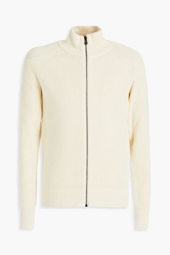 BELSTAFF Logo-appliquéd ribbed cotton cardigan