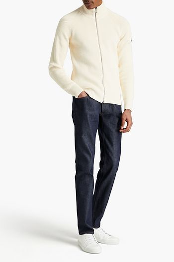 BELSTAFF Logo-appliquéd ribbed cotton cardigan