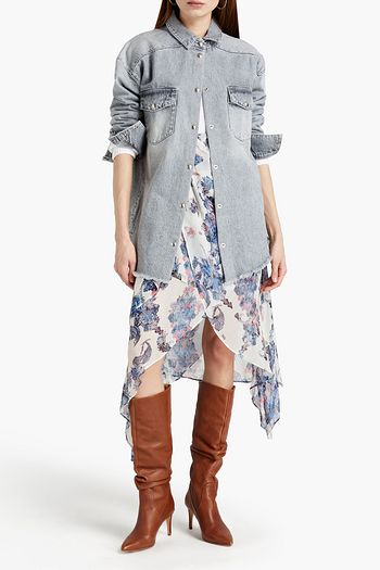IRO Frayed faded denim shirt