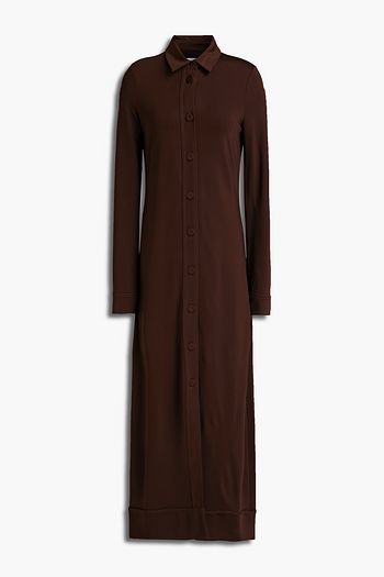JIL SANDER Jersey midi shirt dress