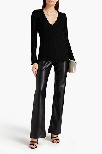 IRO Dyane ribbed silk cardigan
