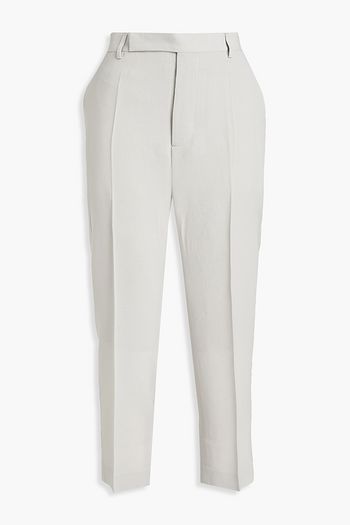 RICK OWENS Cropped wool-blend crepe slim-leg pants