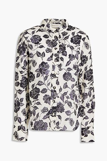 ZIMMERMANN Hemd aus Baumwollgaze mit floralem Print