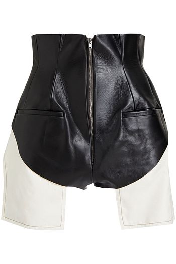 RICK OWENS Shorts aus Lederpaneelen