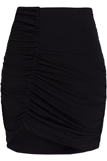 IRO Rolla ruched stretch-cotton jersey mini skirt
