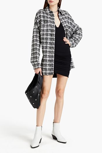 IRO Rolla ruched stretch-cotton jersey mini skirt