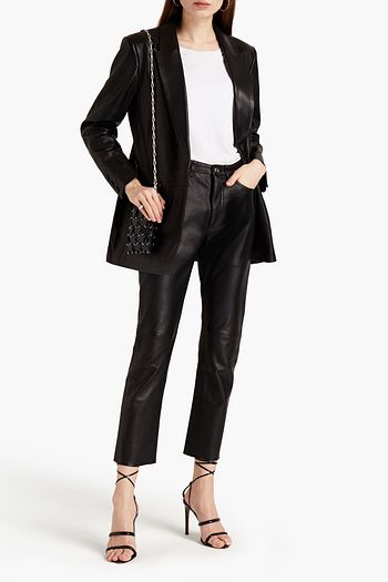 IRO Gneiss cropped stretch-leather slim-leg pants