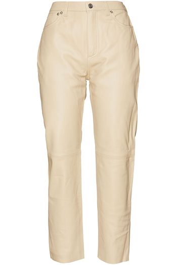 IRO Shales cropped leather straight-leg pants