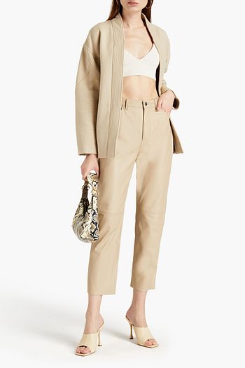 IRO Shales cropped leather straight-leg pants
