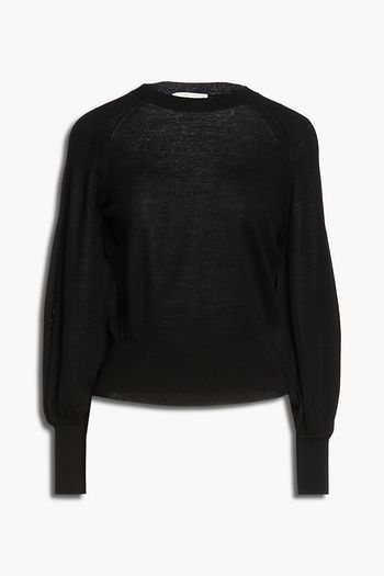 ZIMMERMANN Gathered merino wool sweater