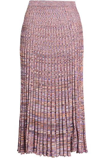 ZIMMERMANN Botanica Mouline marled ribbed-knit midi skirt