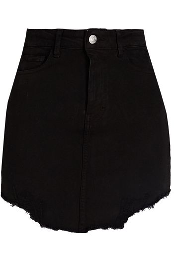 IRO Arna distressed denim mini skirt