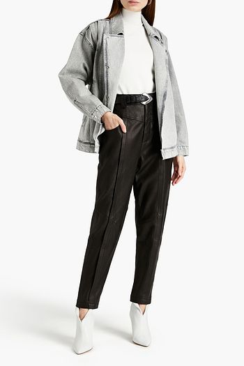 IRO Noumi oversized acid-wash denim jacket