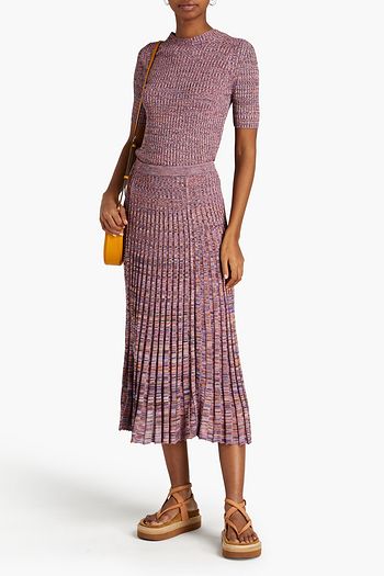 ZIMMERMANN Botanica Mouline marled ribbed-knit top