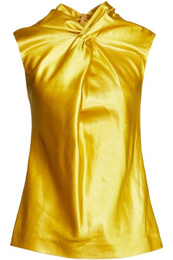 JIL SANDER Twist-front shantung top