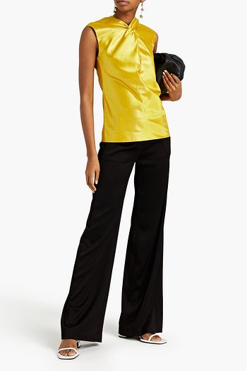 JIL SANDER Twist-front shantung top