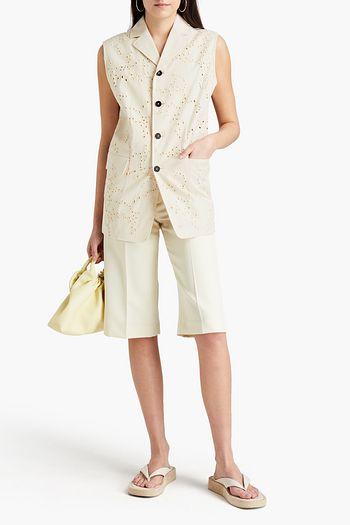 JIL SANDER Weste aus Baumwolle mit Lochstickerei