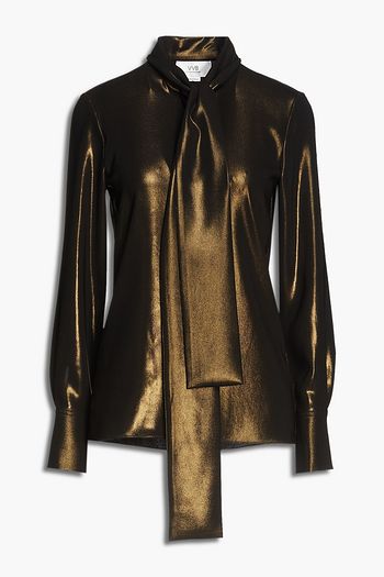 VICTORIA, VICTORIA BECKHAM Lamé blouse