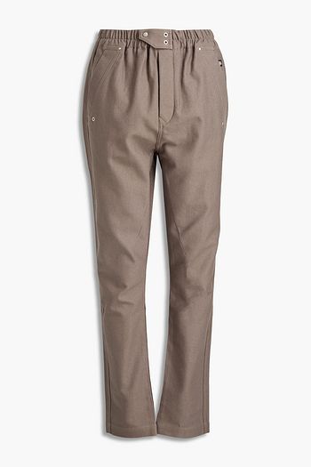 DRKSHDW BY RICK OWENS Gathered cotton-canvas tapered pants