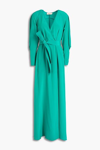 A.L.C. Nakia silk crepe de chine maxi wrap dress