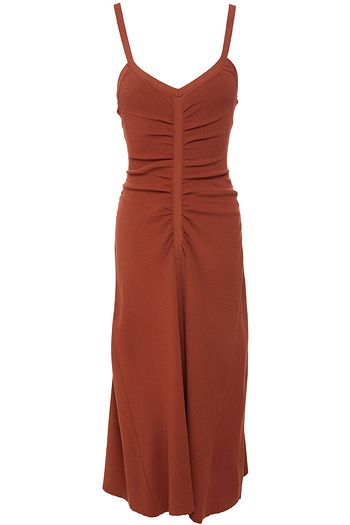A.L.C. Dione ruched knitted midi dress