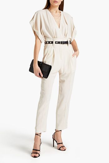 IRO Caspian pleated crepe jumpsuit