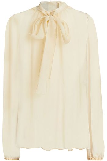 DOLCE & GABBANA Schluppenbluse aus Seidenkrepon