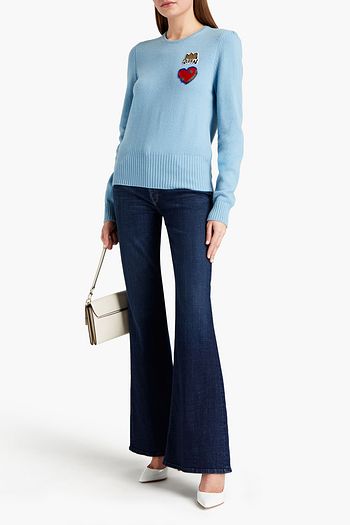DOLCE & GABBANA Appliquéd wool sweater