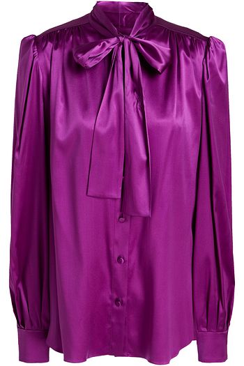 DOLCE & GABBANA Schluppenbluse aus Satin aus Stretch-Seide