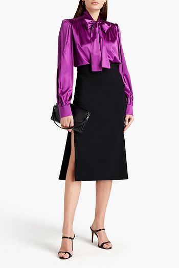 DOLCE & GABBANA Schluppenbluse aus Satin aus Stretch-Seide