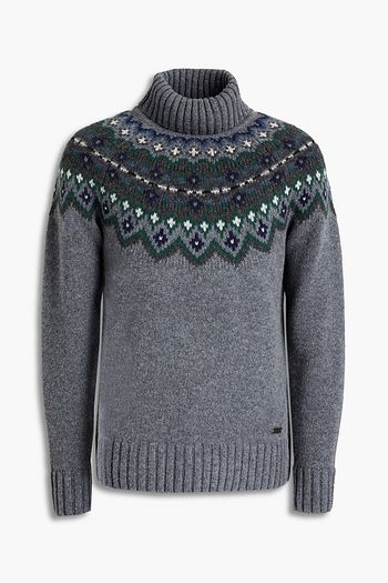 BELSTAFF Nordic jacquard-knit wool turtleneck sweater