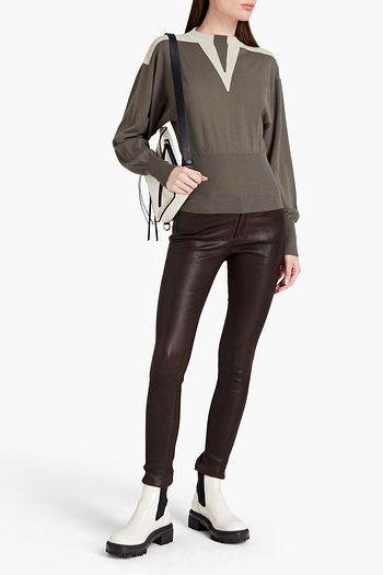 RICK OWENS Intarsia wool and cotton-blend sweater