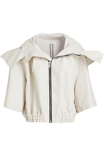 RICK OWENS Ruffled cape-effect jacquard jacket