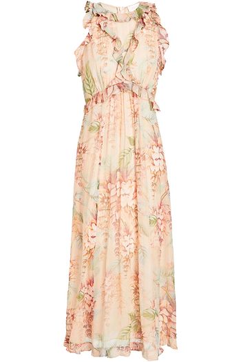 ZIMMERMANN Candescent Waterfall Midikleid aus Seiden-Georgette mit floralem Print