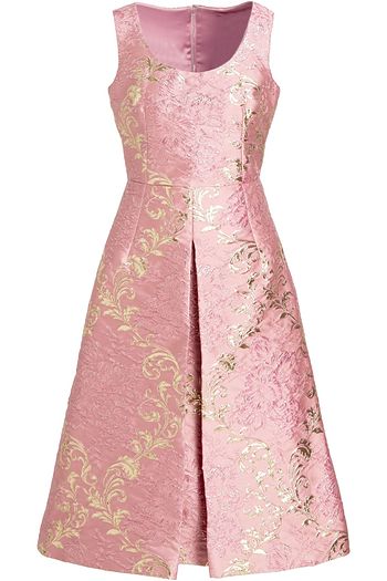 DOLCE & GABBANA Plissiertes Midikleid aus Brokat