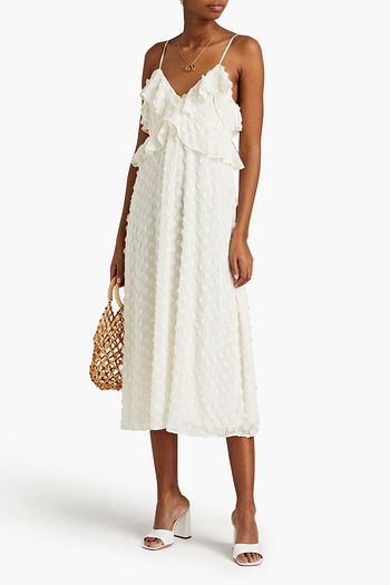 ZIMMERMANN Midikleid aus Georgette mit Applikationen