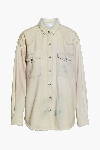 IRO Inola oversized tie-dyed denim shirt