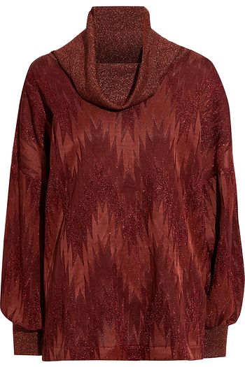 M MISSONI Metallic crochet-knit turtleneck top