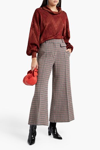 M MISSONI Metallic crochet-knit turtleneck top