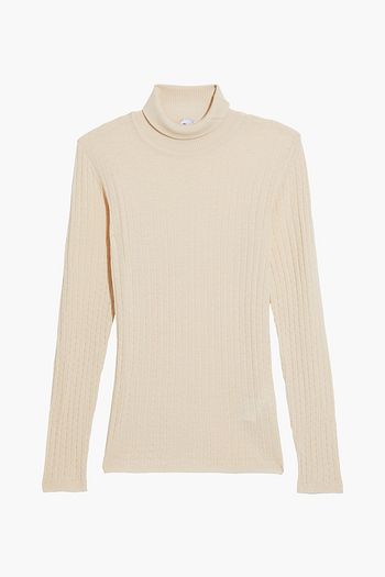 M MISSONI Crochet-knit wool turtleneck sweater