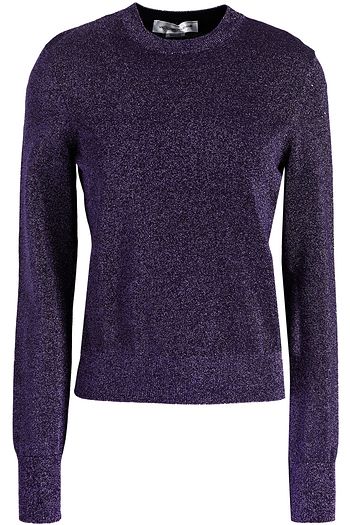 VICTORIA BECKHAM Metallic cotton-blend sweater