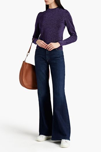 VICTORIA BECKHAM Metallic cotton-blend sweater